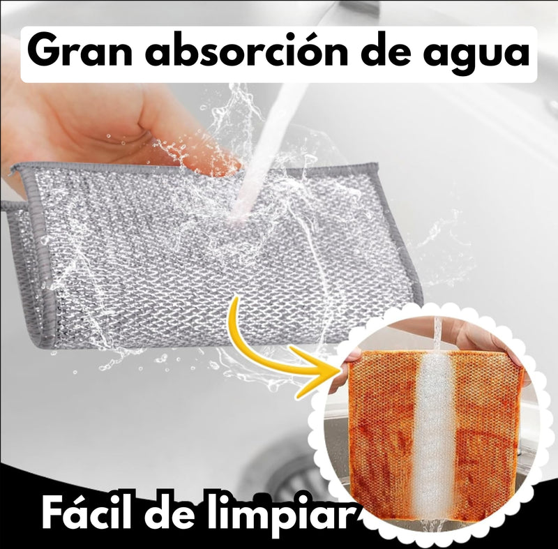 Pack de 5 Paños de Limpieza de Malla de Alambre
