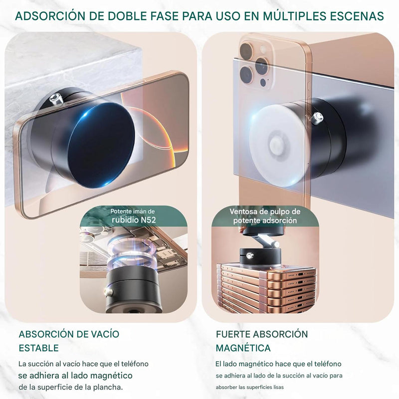 Soporte de Teléfono con Ventosa Giratoria de 360°